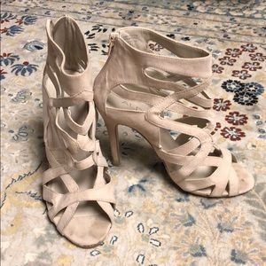 Nude Aldo stiletto heals with back zip